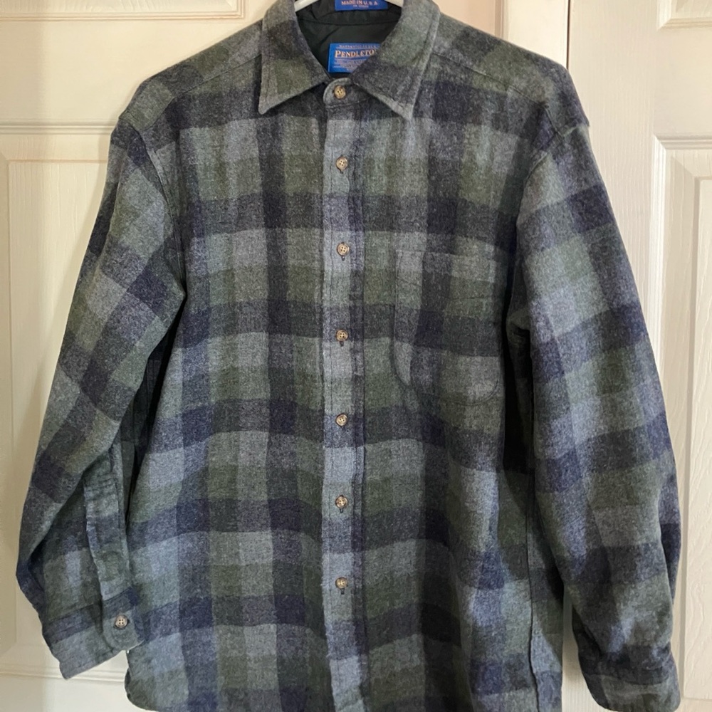 PENDLETON wool plaid button up shirt